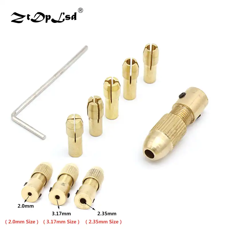 Brass Dremel Collet Mini Drill Chucks For Electric Motor Shaft Bit Tool Adapter