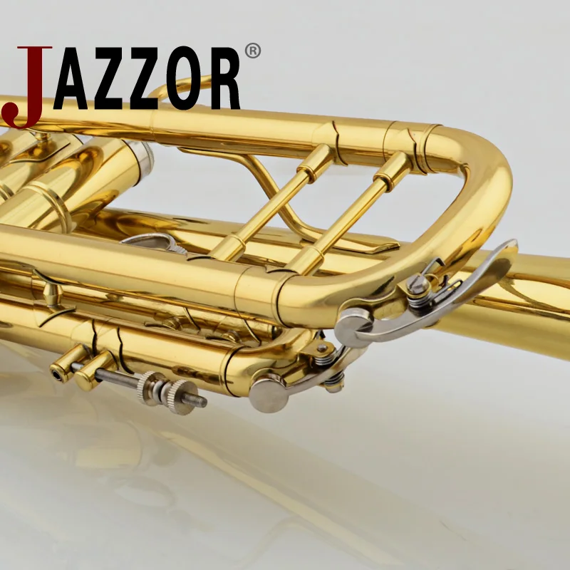 JAZZOR JBTR-400 B плоская труба профессиональная труба с мундштуком и чехол латунные духовые инструменты