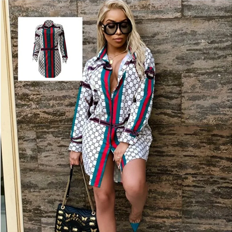 

African Women's Dress Dashiki Super Large Fashion Printed Long Sleeve Shirt with Lapel Lady African Dresses for Women 2019 New