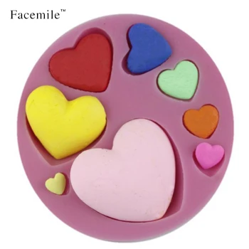 

Valentine's Day Heart Silicone Fondant Cake Cupcake Jelly Tray Pan Mold Silicone DIY Tool Chocolate Mold Baking Decoration Tool