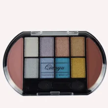 MEIS Brand Makeup Cosmetics Professional Makeup Colors Eye shadow 2 Color Blusher palette Blush Eyeshadow Palette Glitter MS849