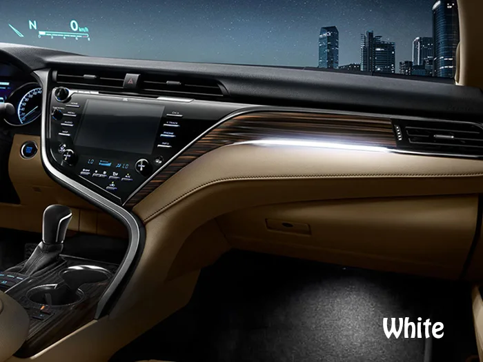 Для Toyota Camry XV70 Автомобильный ремонтный копилотовый атмосферный светильник, интерьерный рассеянный оптоволоконный яркий автомобильный Стайлинг - Название цвета: White