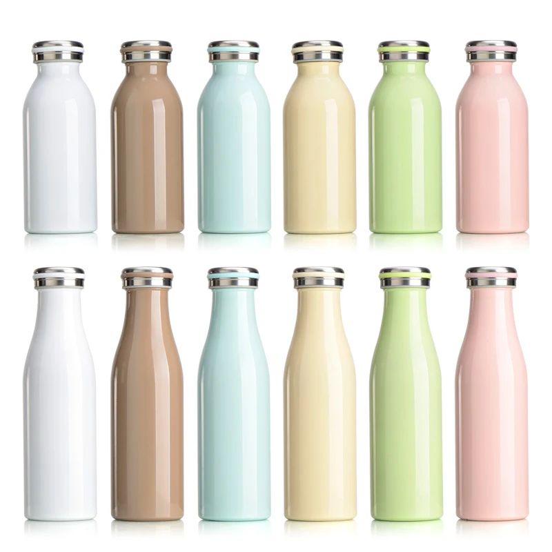 

350/500ML Wine bottle shape stainless steel Vacuum Thermos Milk bottle Coffee bottle bowling shape School Children Water bottle