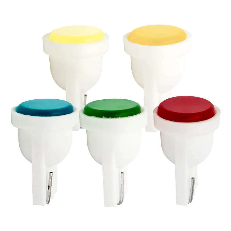 

50PCS T10 W5W 194 168 192 Short Section Ceramic COB LED Car Interior Wedge Side Bulbs Auto Light Source Marker Lamps DC 12V 50X