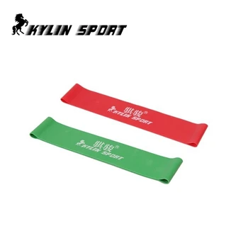 

Green and red combination latex resistance bands workout exercise pilates yoga bands loop wrist ankle elastic belt