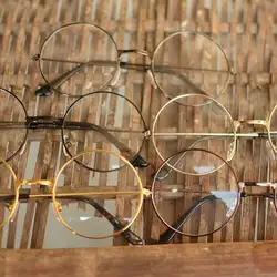 9055 Ретро круговой оправы для мужчин и женщин с плоской линзой солнцезащитные очки