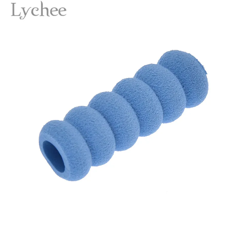 Drill Pen Anti-slip Sleeve 12pcs Blue Sponge Pen Grip