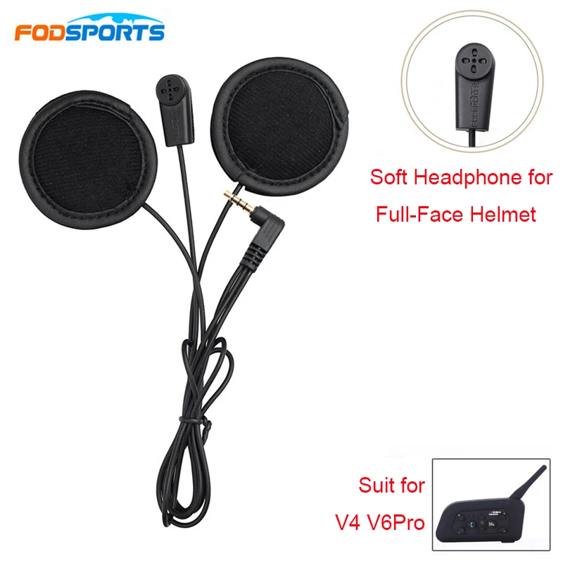 Motorcycle Intercom Accessories for V6/V4,Microphone Headphone Hard Cable Headset for Motorcycle BT Bluetooth Intercom 