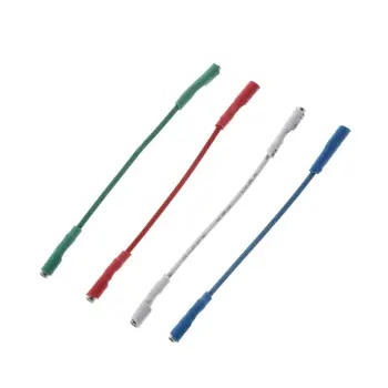 

4PCS Universal Silver Leads Wires Header Wire Cable 50mm for 1.2-1.3mm Pins Turntable Phono Headshell Tonearm