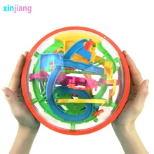 3D волшебный лабиринт мяч 138 уровней развивающая игрушка мяч прокатный шар игра-головоломка для детей Обучающие Развивающие игрушки}