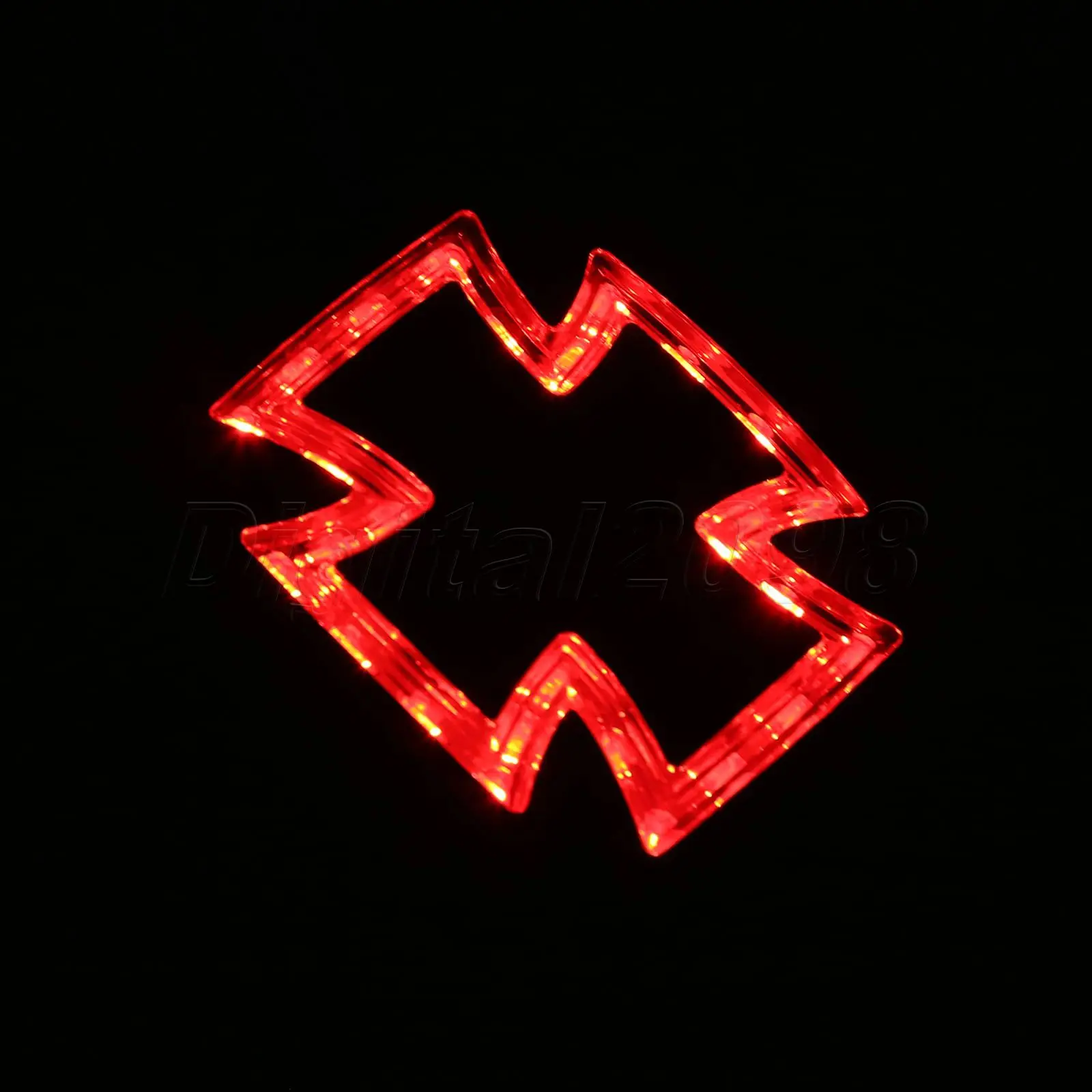 

Yetaha Motorcycle Chrome Cross LED Tail Brake Rear Light Stop Light Lamp Taillight For Chopper Bobber Custom Bike Accessories
