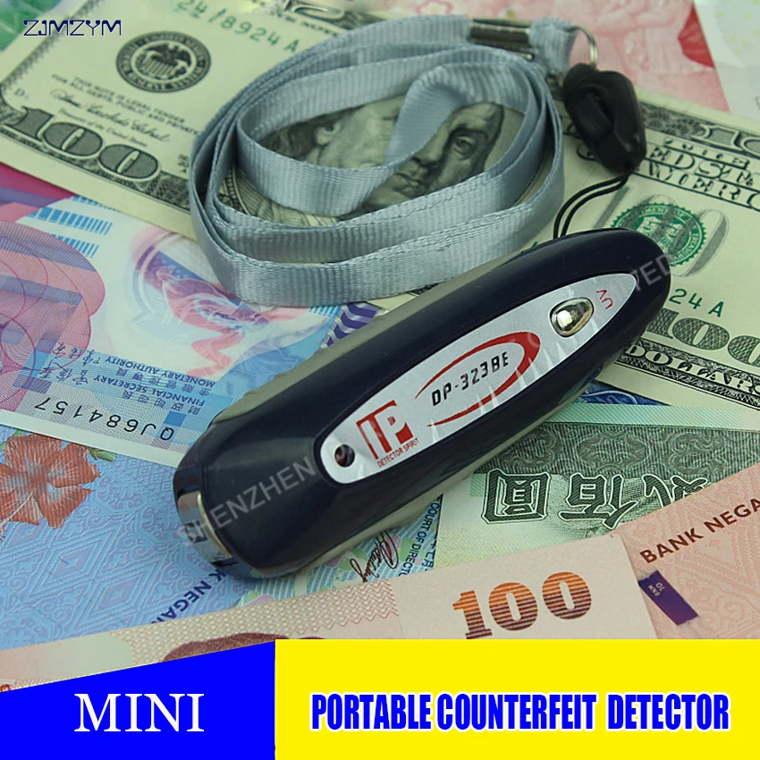 

Hot selling DP-323BE New portable magnetic detector Mini key Counterfeit Money Detector 2 in1 Keychain