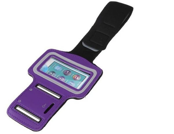 Для бега Camel, водонепроницаемый, для бега, спортивный, на руку, сумка, держатель, чехол для Apple, iPod Nano 7, 7, 7G Gen, чехол, чехол+ пленка - Цвет: Purple