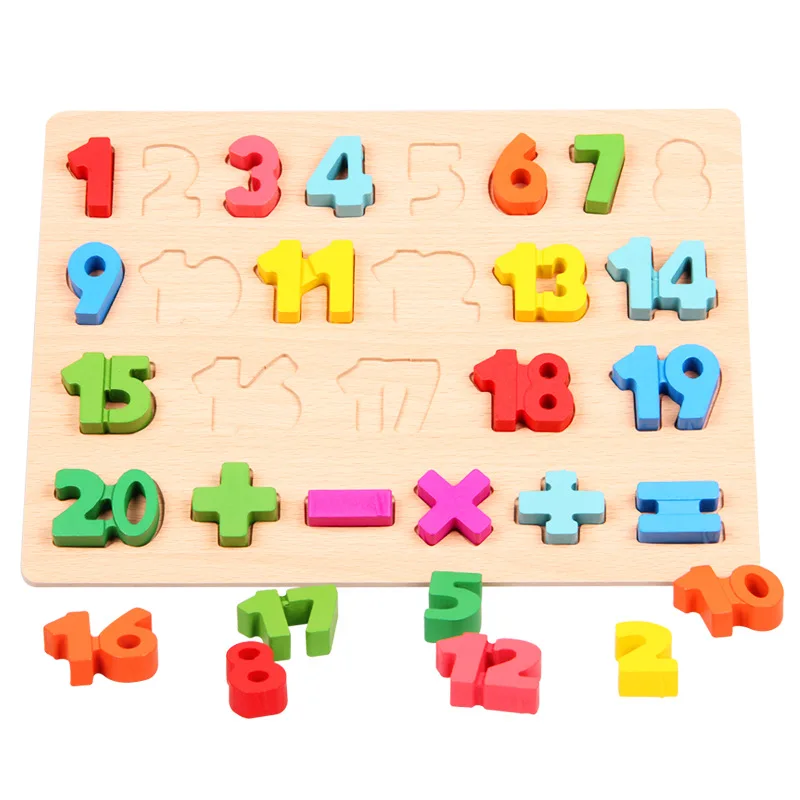 MOTOHOOD Intelligence Educational Toys For Children Enlighten English Digital Learning Puzzle Wooden Toys For Kids Birthday Gift (1)