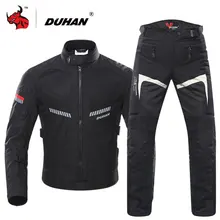 DUHAN Motorcycle Jacket Men Moto Jacket Motobike Protective Gear Breathable Mesh Reflective Motorcycle Motocross Clothing Black