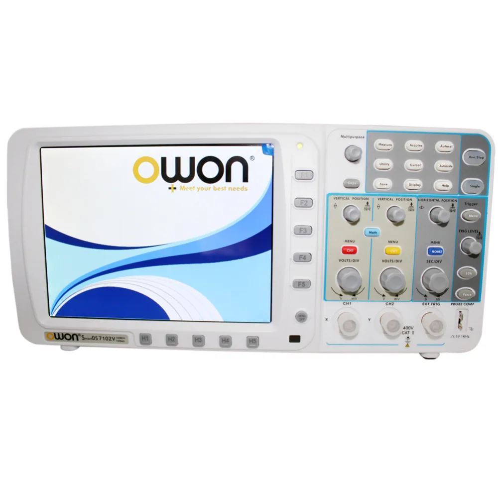 OWON 100 МГц осциллограф SDS7102 1 г/локон большой " ЖК 3 года wa LAN FFT бесплатно FW upgr AKL7102V
