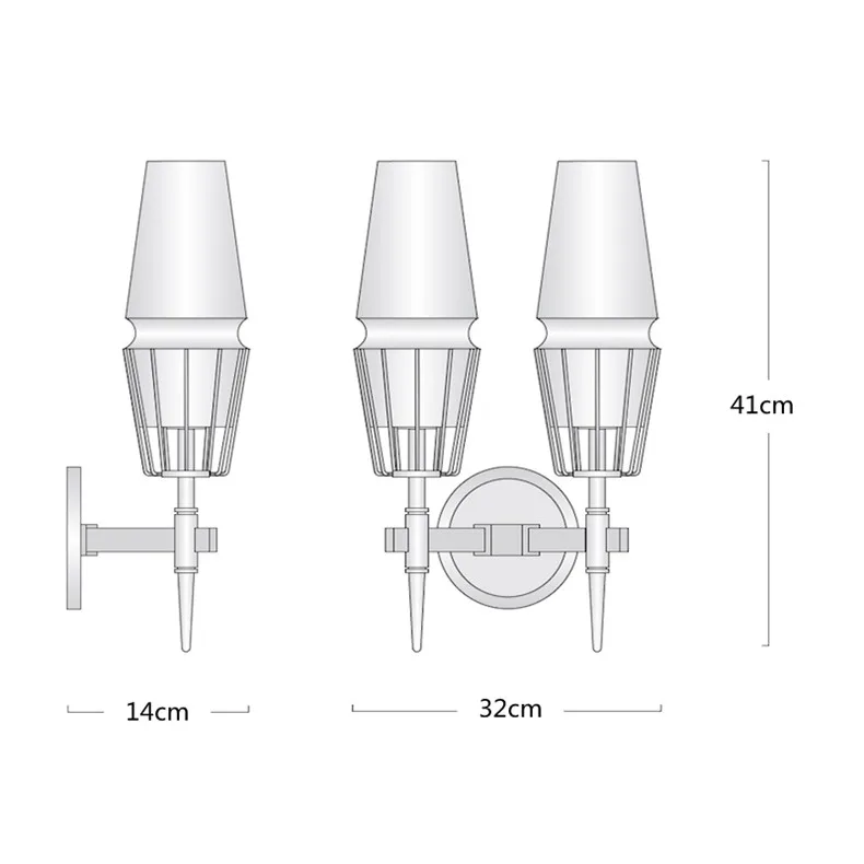 Indústria de Cobre Arte em Vidro Lâmpada de Parede Cabeça de Personalidade Estilo Loft Nordic Americano Retro Máquina Corredor Quarto Simples Archaize 16 Luminárias de parede