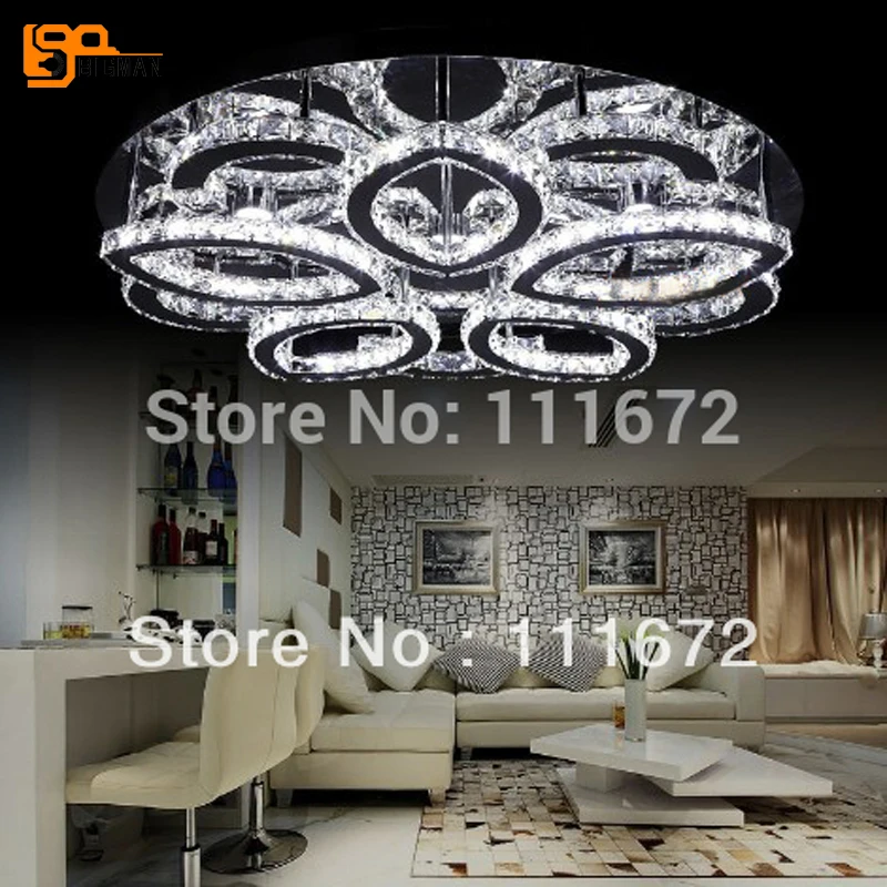 

new modern LED crystal ceiling lights ceiling lamp lustre lamparas de techo for living room