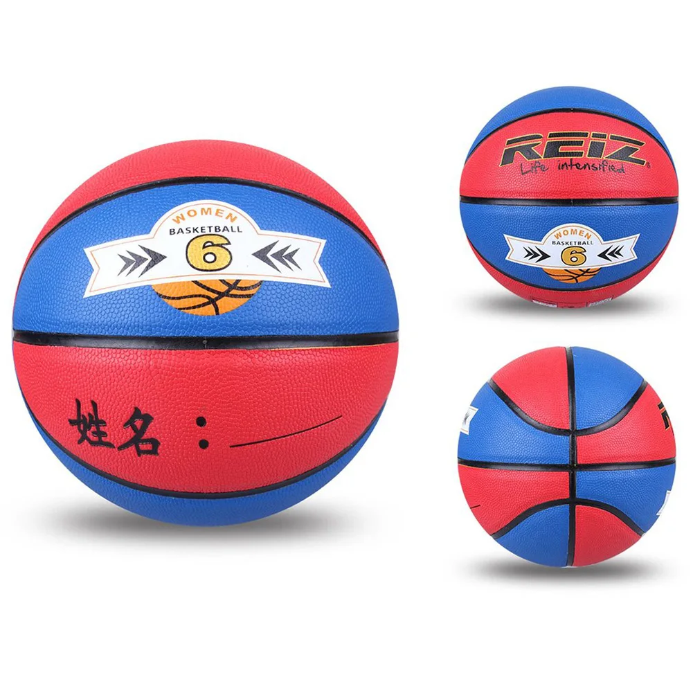 REIZ 6# Прочный из искусственной кожи износостойкий нескользящий тренировочный баскетбольный мяч