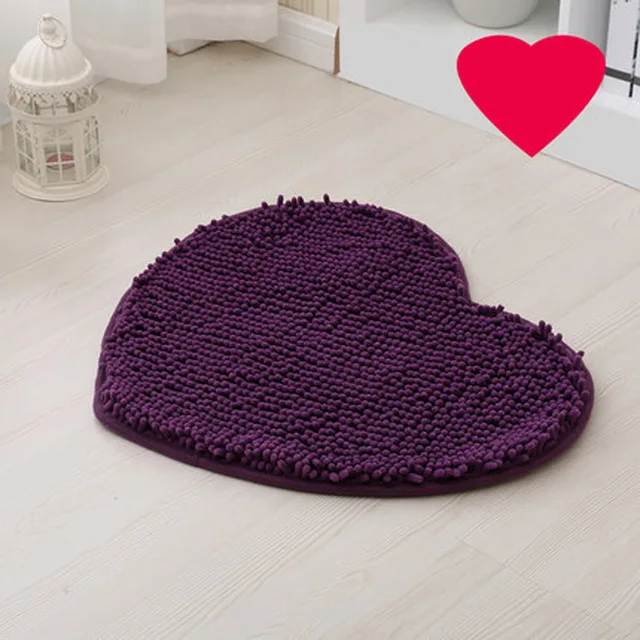 Buy Fashion Heart shaped Bath Mats Super Absorbent Non