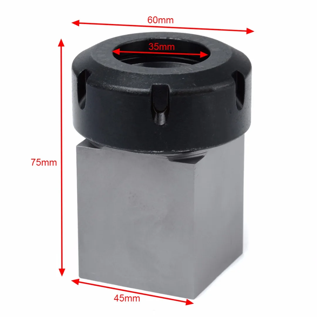 

1pc Square ER40 Collet Chuck Block Holder 3900-5125 For CNC Lathe Engraving Machine Cross Hole Drilling