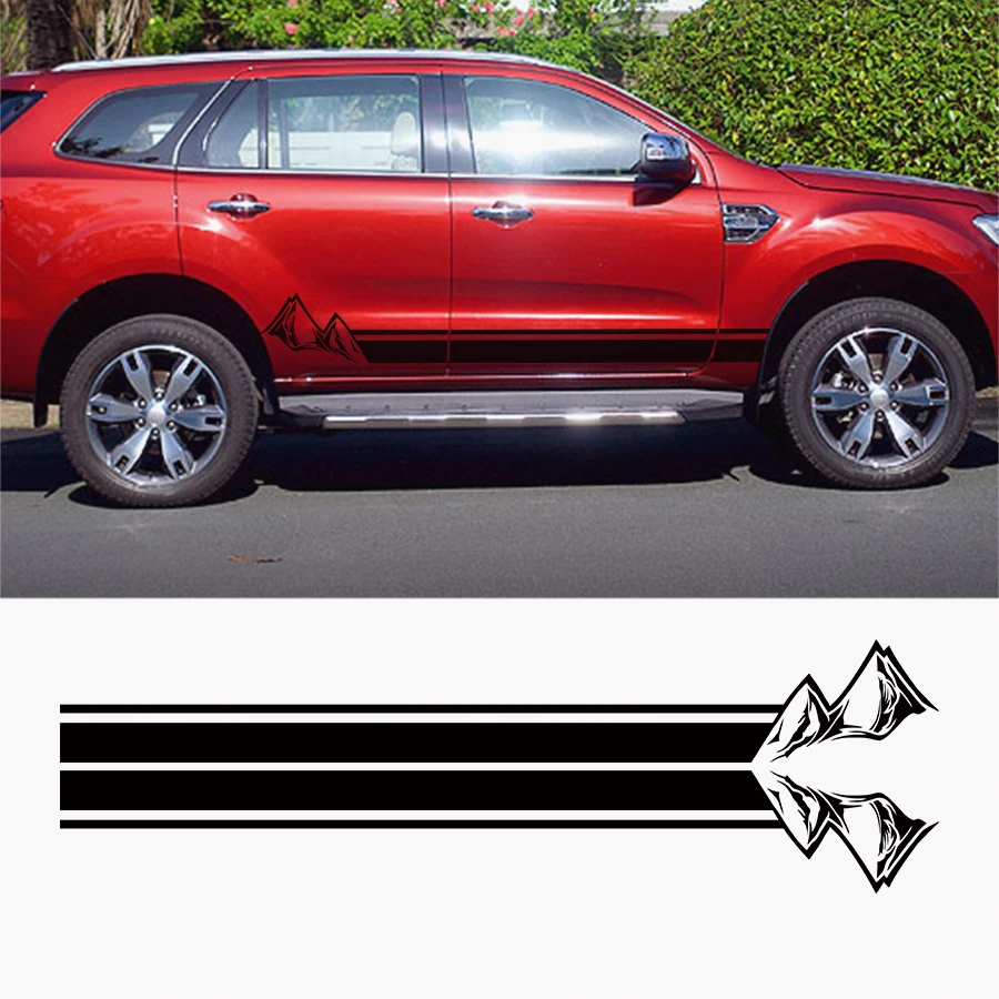 

side door mountain Off road design vinyl graphics decals for ford everest 2015 2016 SUV accessories