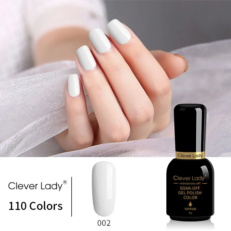 Clever Lady УФ-гель для ногтей светодиодный геллак Esmalte Permanente Гибридный гвоздь гель лак 110 цветов Набор лаков для ногтей смола 8 мл(1 - Цвет: 002