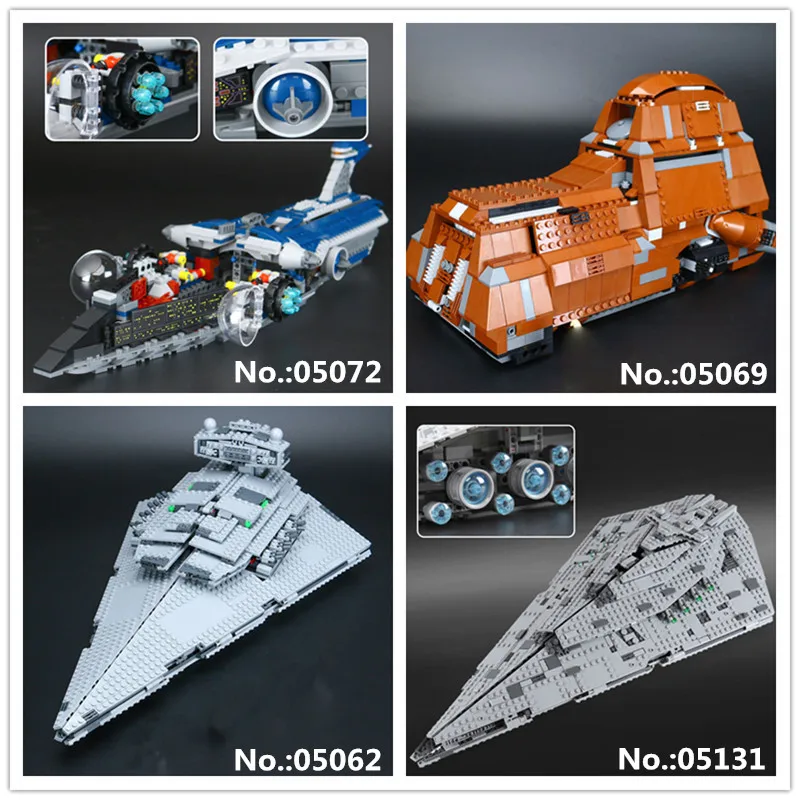 

05062 Super Fighting Destroyer 05069 Federation Transportation Tank 05072 Malevolence Warship 05131 Building Block 75190