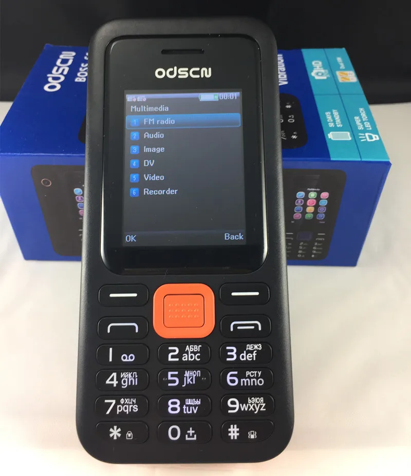 ODSCN Boss 66 две sim-карты Bluetooth громкий динамик мобильные телефоны Поддержка Русская клавиатура FM радио MP3