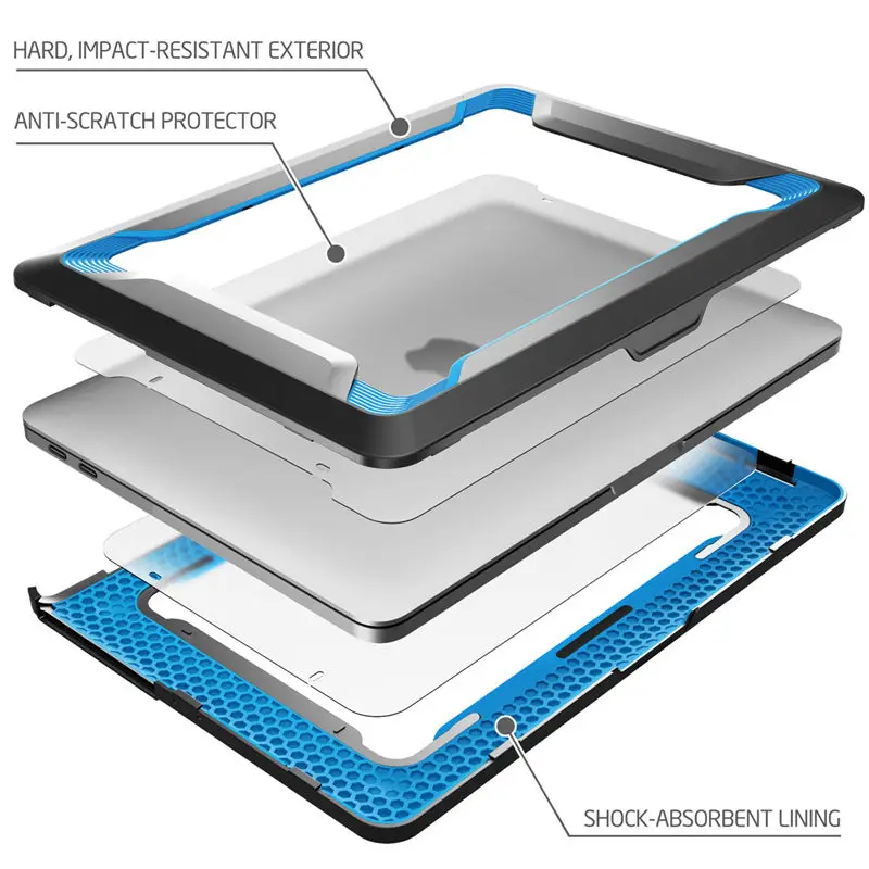  For MacBook Pro 15 Case A1990/A1707 (2019 2018 2017 2016 Release) with Touch Bar Touch ID Heavy Dut