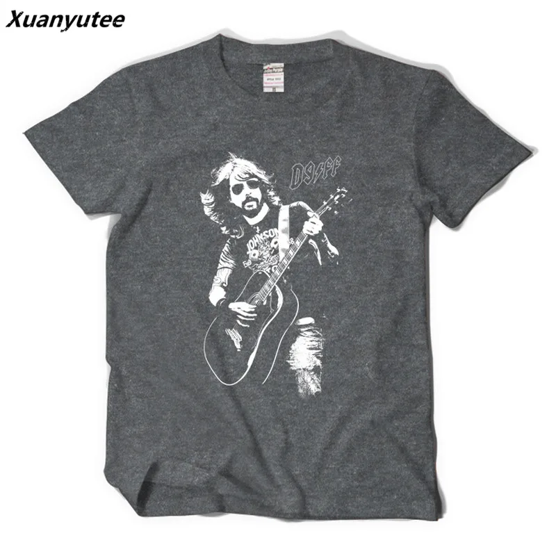 Xuanyutee Foo Fighters футболка Homme хлопковая Футболка с круглым вырезом и коротким рукавом