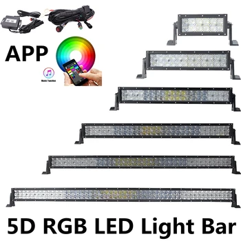 

72W 120W 180W 240W 288W 300W 5D Straight LED Light Bar for Offroad UAZ 4x4 4WD 14" 22" 32" 42" 50" 52 inch Led Work Light Bar