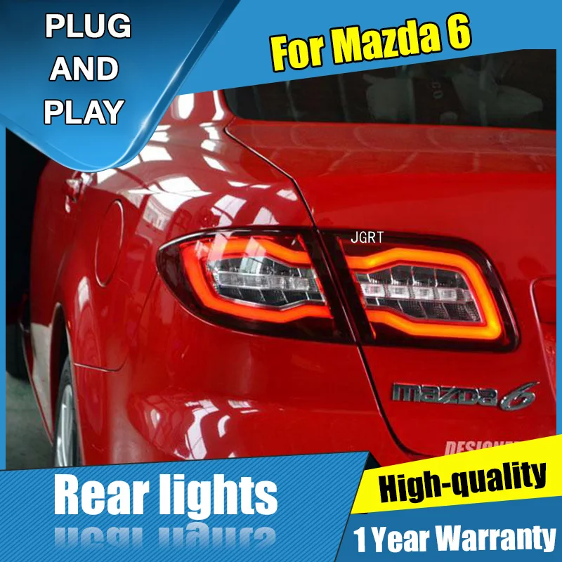 Автомобильный Стайлинг для Mazda 6 задняя фара 2004-2013 Mazda 6 классический светодиодный задний фонарь DRL+ тормоз с hid комплект 2 шт