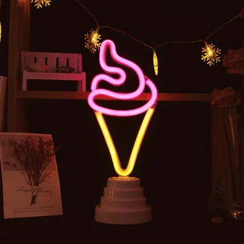 

TONGER Ice Cream LED Light Table Romantic 3D Wall Lamp Home Decor Kids Children Gift