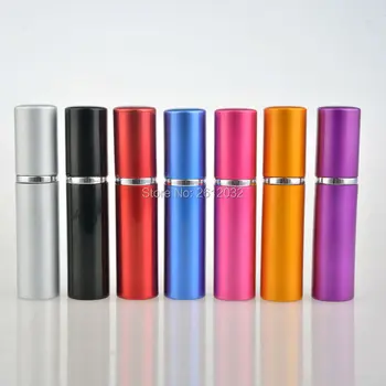 

5ML 10ML Mini Portable For Traveler Aluminum Refillable Perfume Bottle With Spray&Empty Cosmetic Containers With Atomizer