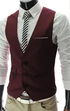2021New Arrival Dress Vests For Men Slim Fit Mens Suit Vest Male Waistcoat Gilet Homme Casual Sleeveless Formal Business Jacket