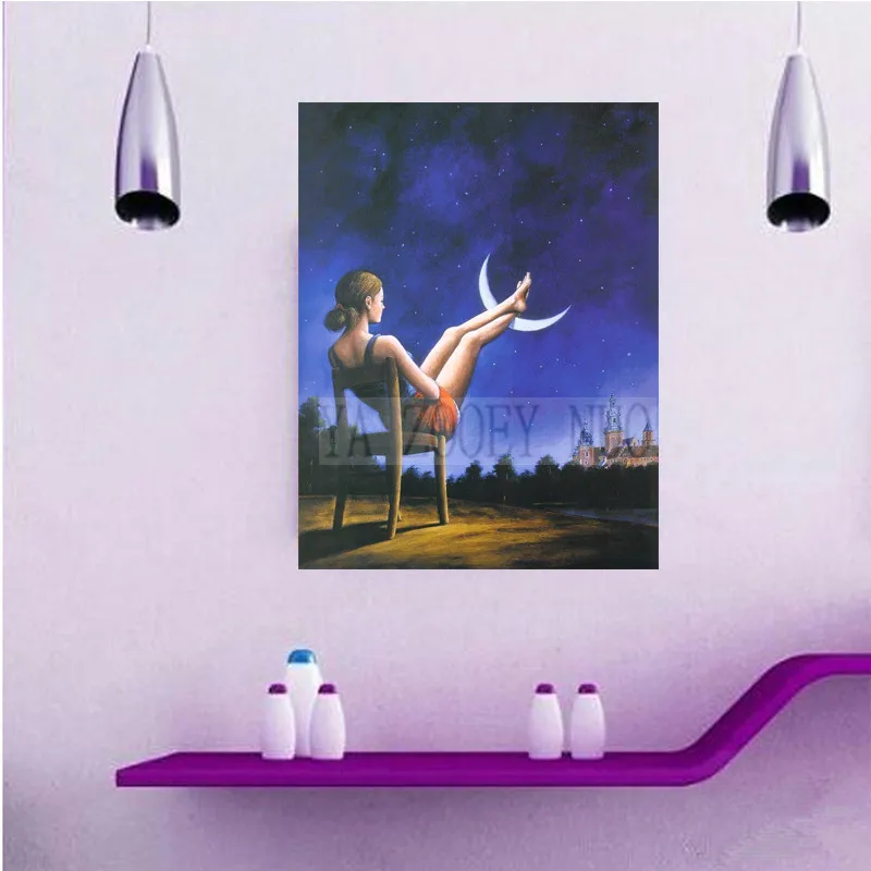 

YA ZOOEY NUO Full Round Diy Diamond Painting Embroidery Cross Stitch Moon girl Gift Diamond Mosaic Crafts Art Decor Gift R1785