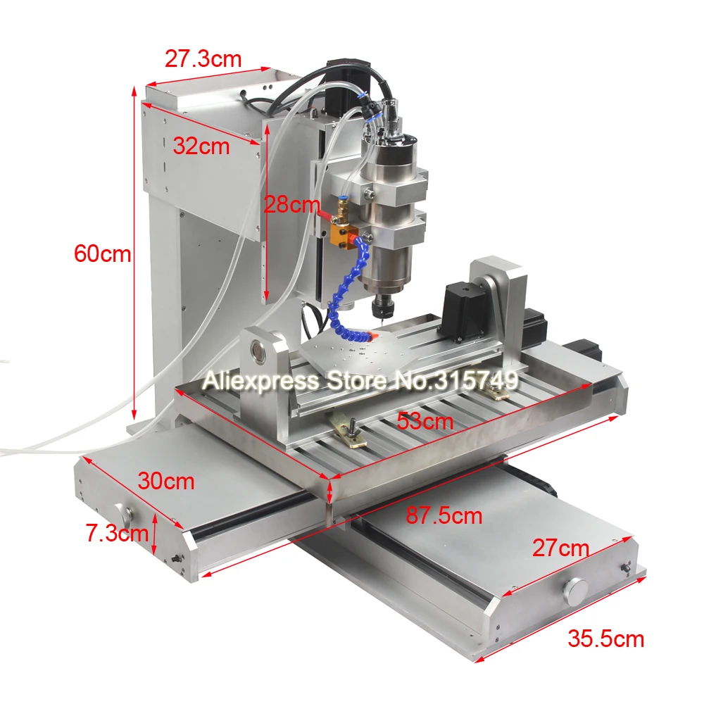 CNC 5 осевой фрезерный станок гравировальный станок CNC 6040 Mach3 USB шариковый винт CNC Тип столба дерево алюминий медь металл фрезерный станок