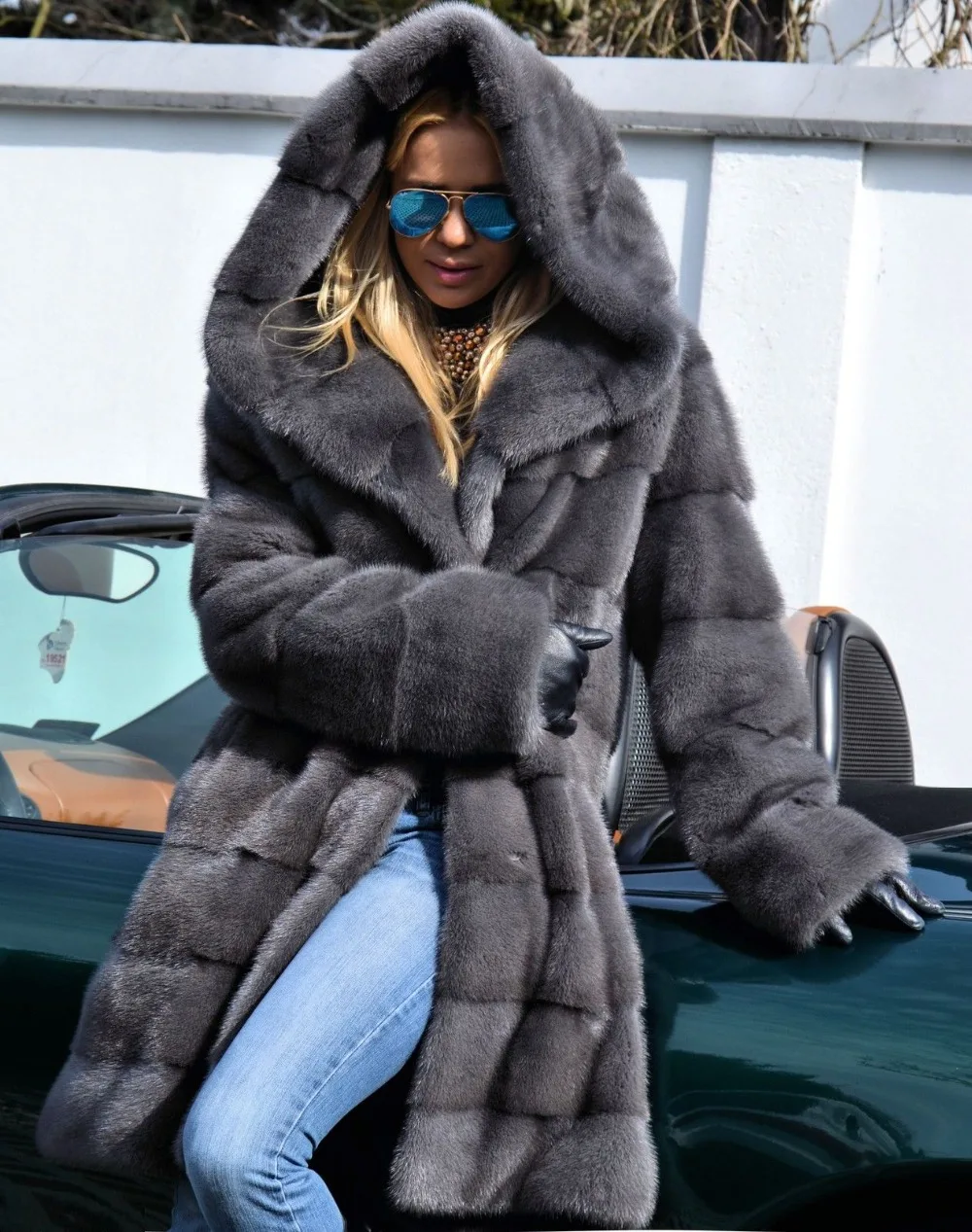 New Loose Bat Sleeved Natural Real Mink Fur Coat Many types Collars Real Fur Coat Women Winter Warm Thick Real Fur jacket