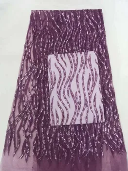 

African French Lace Fabric J-122918 best Quality embroidered African Tulle Lace Fabric For Wedding