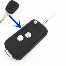 Модифицированный 2 кнопки складной ключ пустой дистанционный чехол Чехол для peugeot 206 306 406 флип-ключ