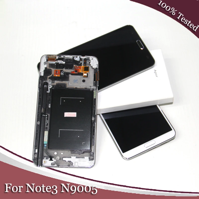 ЖК дисплей с рамкой в сборе для samsung galaxy note3 note 3 n9005|Экраны мобильных телефонов| |