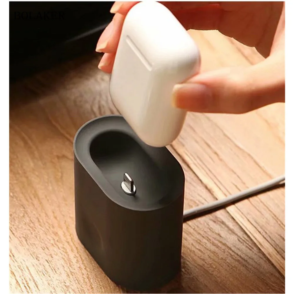 

BOLAKER Charging Stand Wireless Bluetooth Headset Silicone Stand for Apple / Airpods Charging Stand