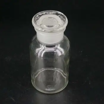 

250ml Clear Glass Jar Wide Mouthed Reagent Bottle Chemical Experiment Ware