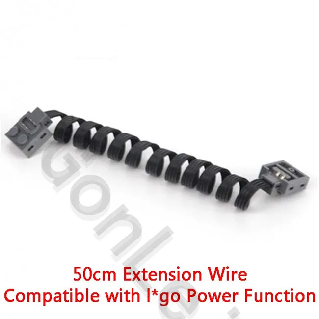 TECHNIC POWER функции удлинитель провода кабельный разъем кристалл головка подходит для EV3 и WEDO2.0 ROBOTBIT ROSBOT кирпичные блоки игрушки - Цвет: 50cm Wire