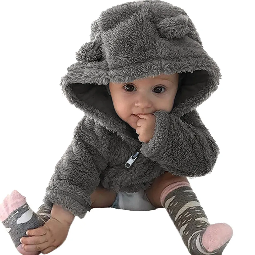 

MUQGEW Fashion baby coat Fur Hoodie Winter Warm Coat Jacket Cute Thick Clothes chaquetas veste enfant fille girl coats kids