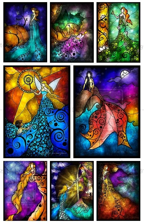 

5D Diy Diamond Painting Cross Stitch Cartoon Color princess Diamond Mosaic Diamond Embroidery Rhinestones Gift Resin Dmc