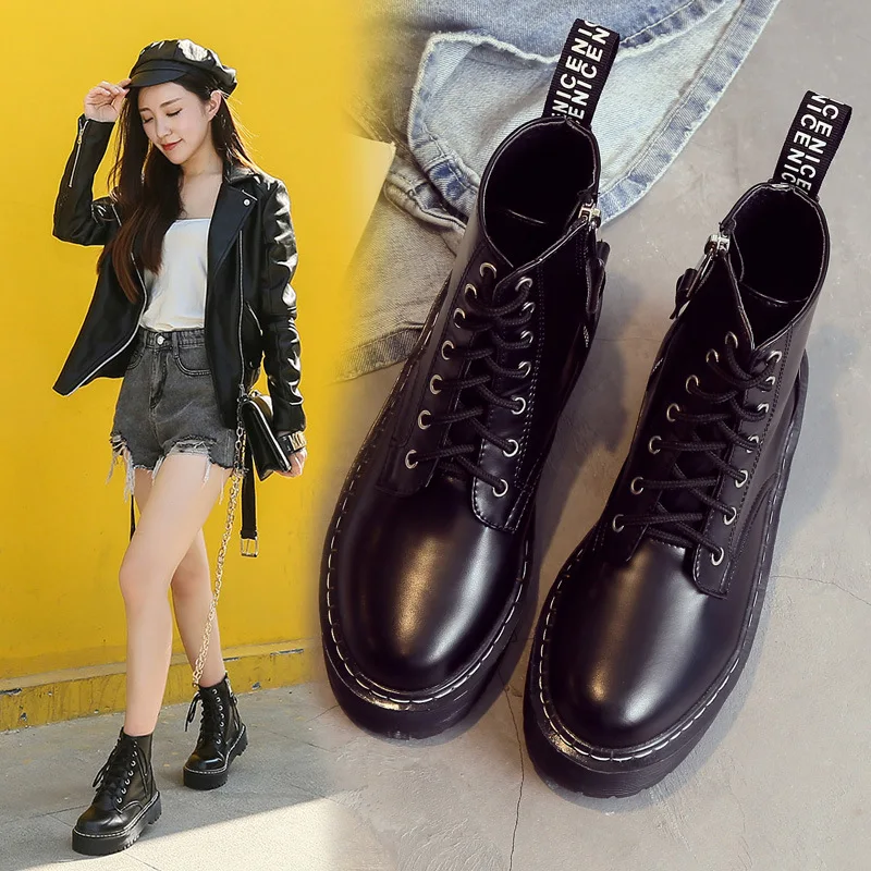 

Martin boots women Europe and the United States new autumn and winter women's shoes with motorcycle boots short boots women's bo