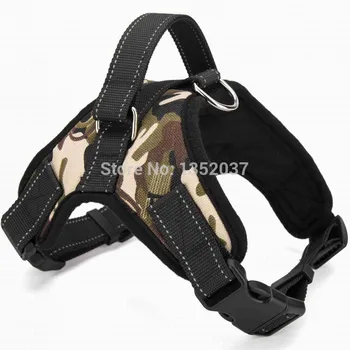 

Service dog harness for walking & reflective strap pitbull harness collar padded dog harness Vest pet dog clothes Camouflage