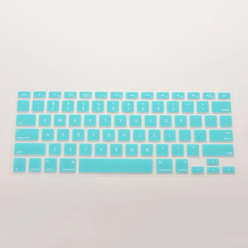 1" 15" 1" силиконовая Радужная клавиатура, кожный чехол для Apple Macbook, наклейки на клавиатуру ноутбука, крышка клавиатуры, защита кожи - Цвет: Синий